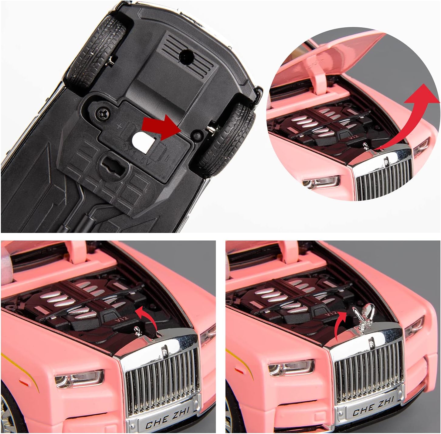 1/18 Rolls-Royce Phantom model car, titanium alloy limited edition