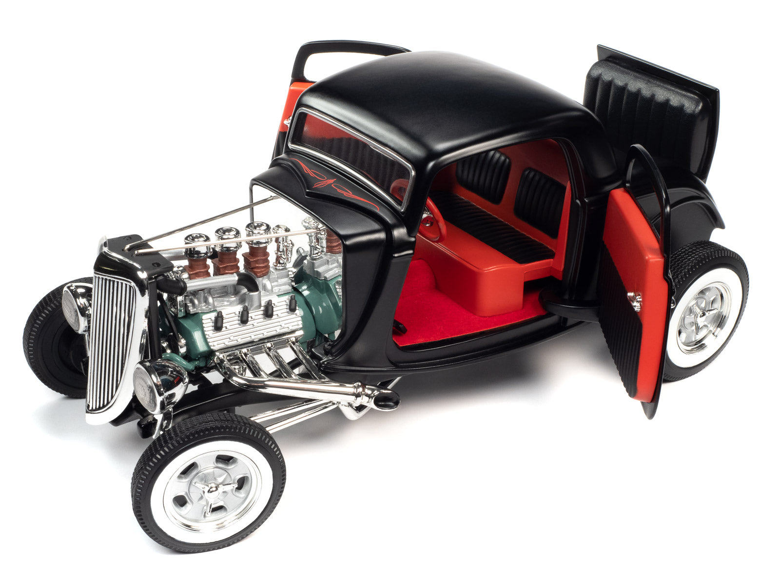 1934 3 Window Coupe High Boy Hot Rod 1:18 Scale