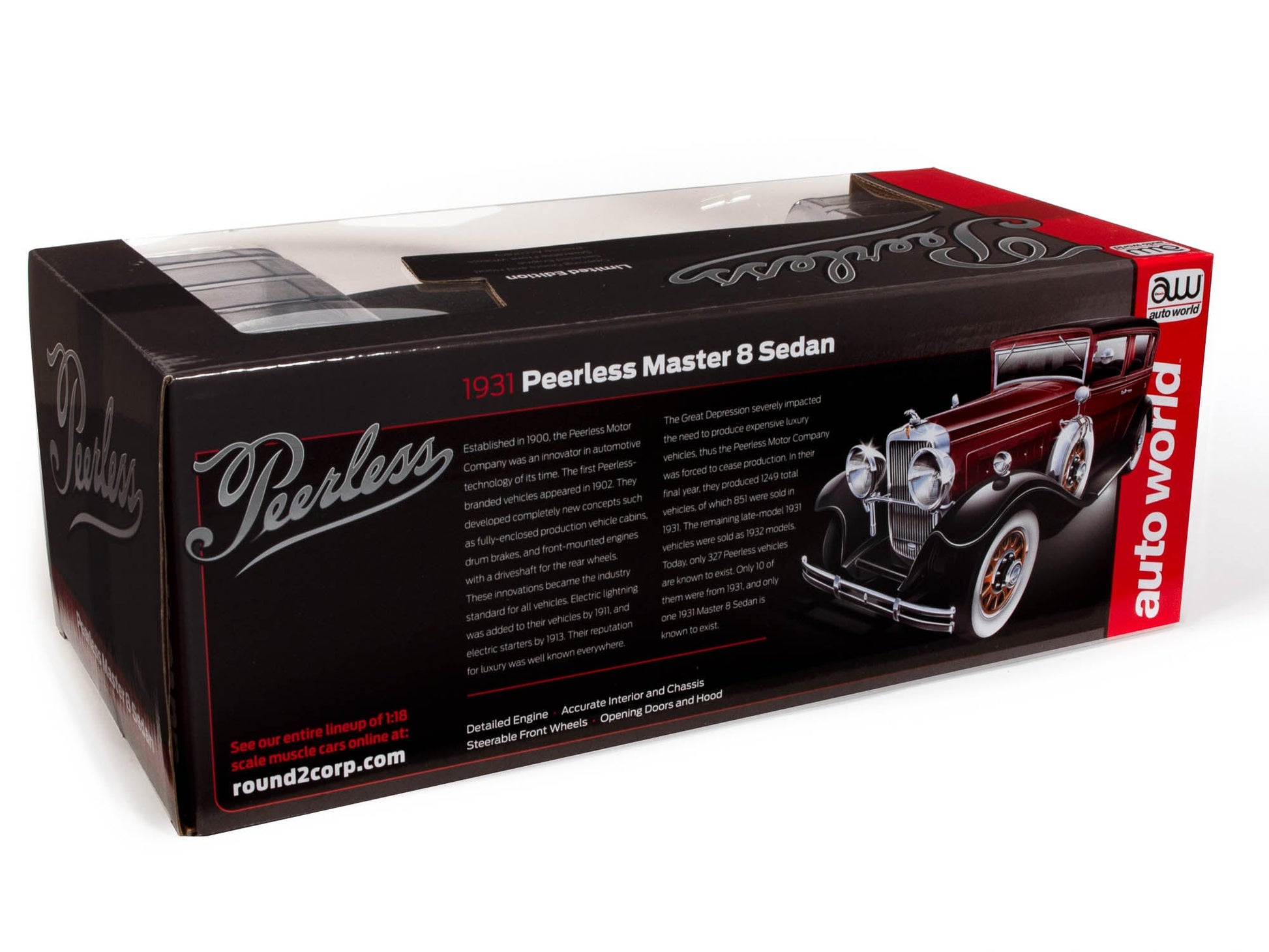 1931 Peerless Master 8 Sedan (Cinnamon Red) 1:18 Scale