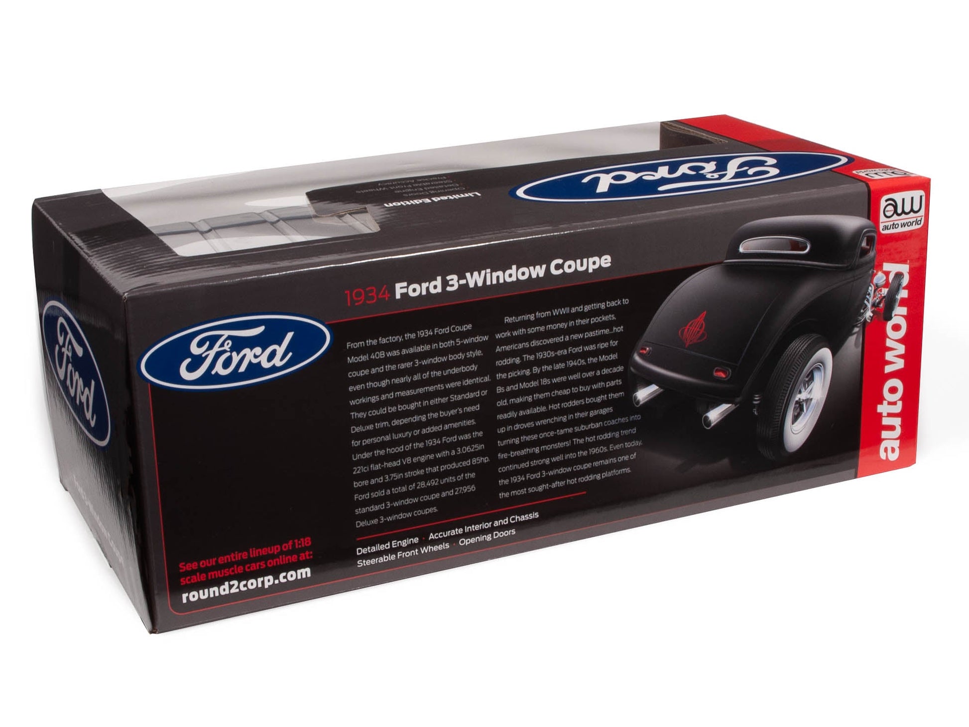 1934 3 Window Coupe High Boy Hot Rod 1:18 Scale