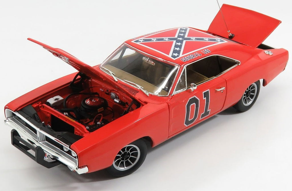 Cooter’s Garage 1969 Dodge Charger with General Lee 1/18 Scale