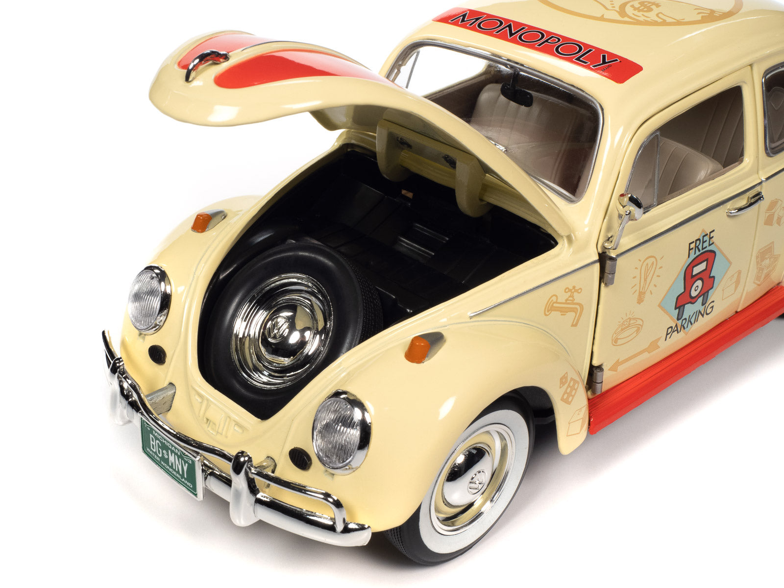 1963 Volkswagen Beetle Monopoly Free Parking 1:18 Scale
