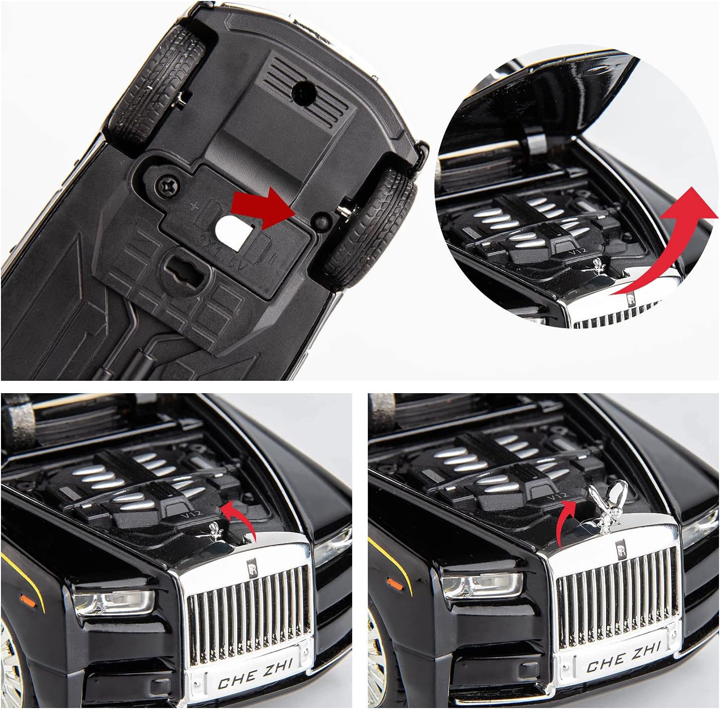 1/18 Rolls-Royce Phantom model car, titanium alloy limited edition