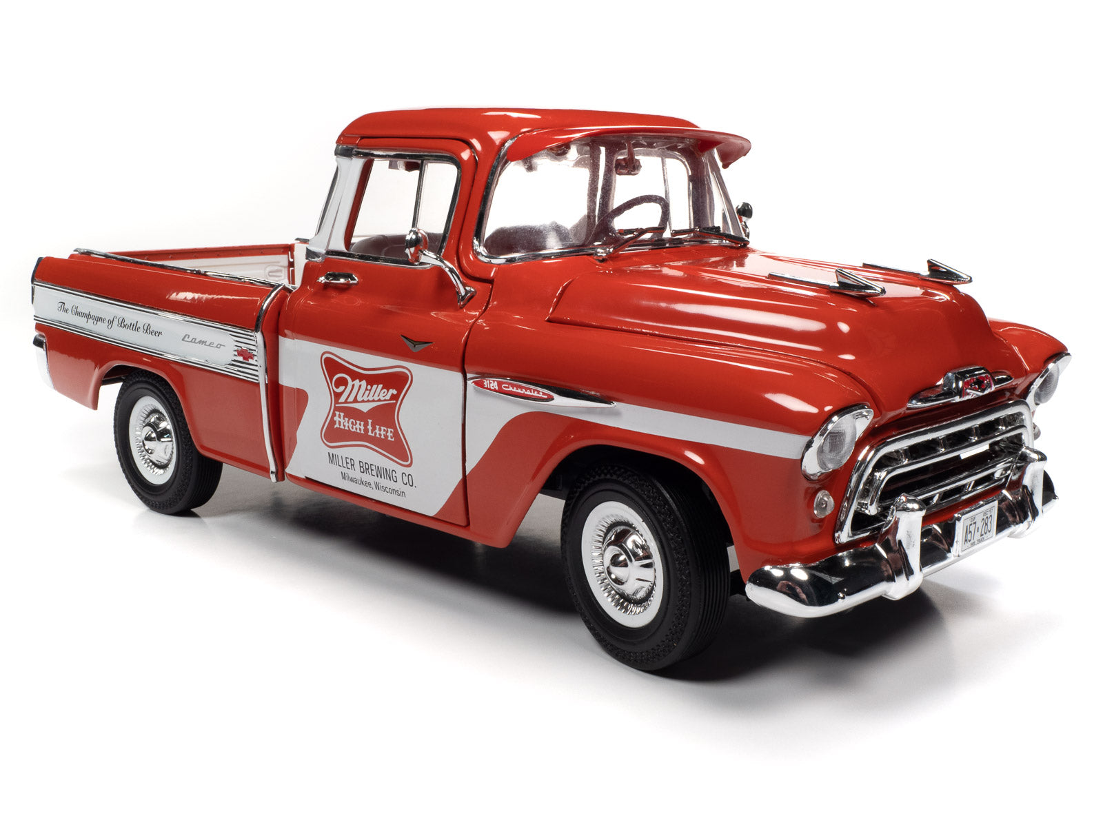1957 Chevy Cameo Pickup Miller High Life 1:18 Scale