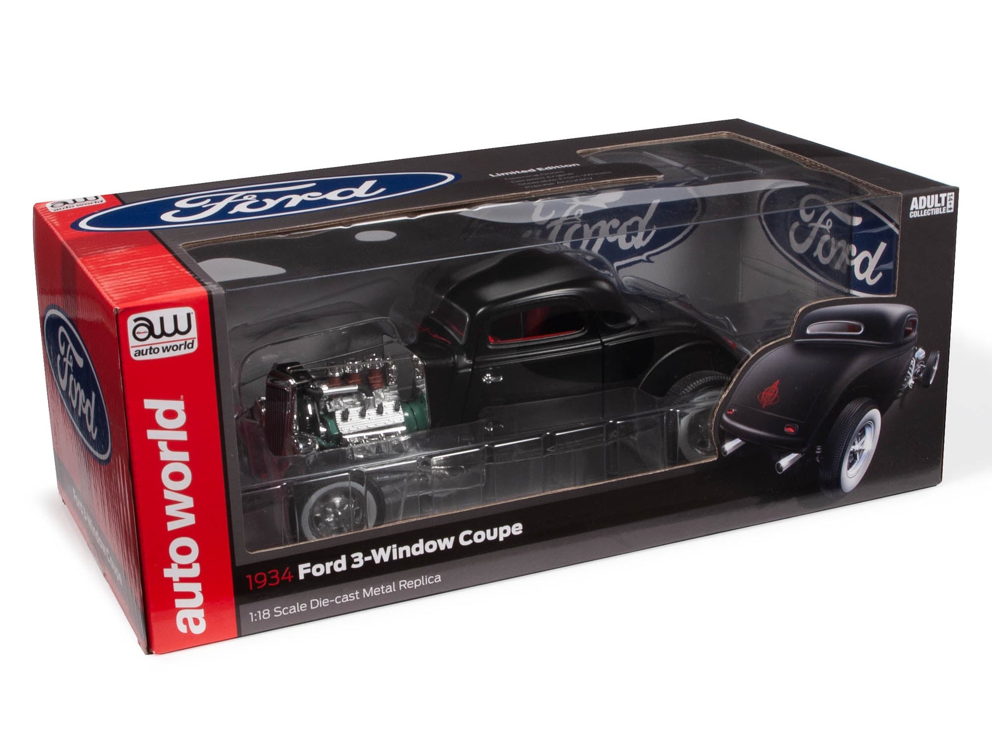1934 3 Window Coupe High Boy Hot Rod 1:18 Scale