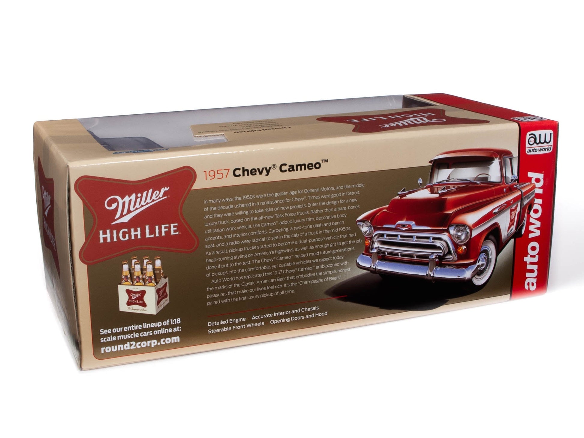 1957 Chevy Cameo Pickup Miller High Life 1:18 Scale