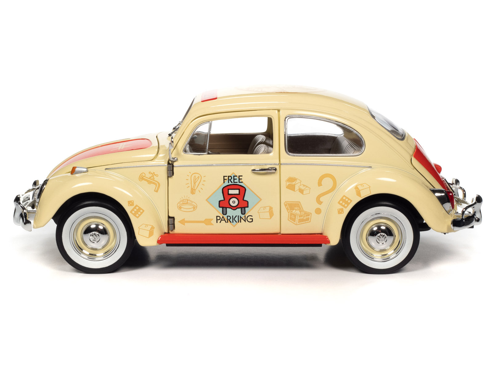 1963 Volkswagen Beetle Monopoly Free Parking 1:18 Scale