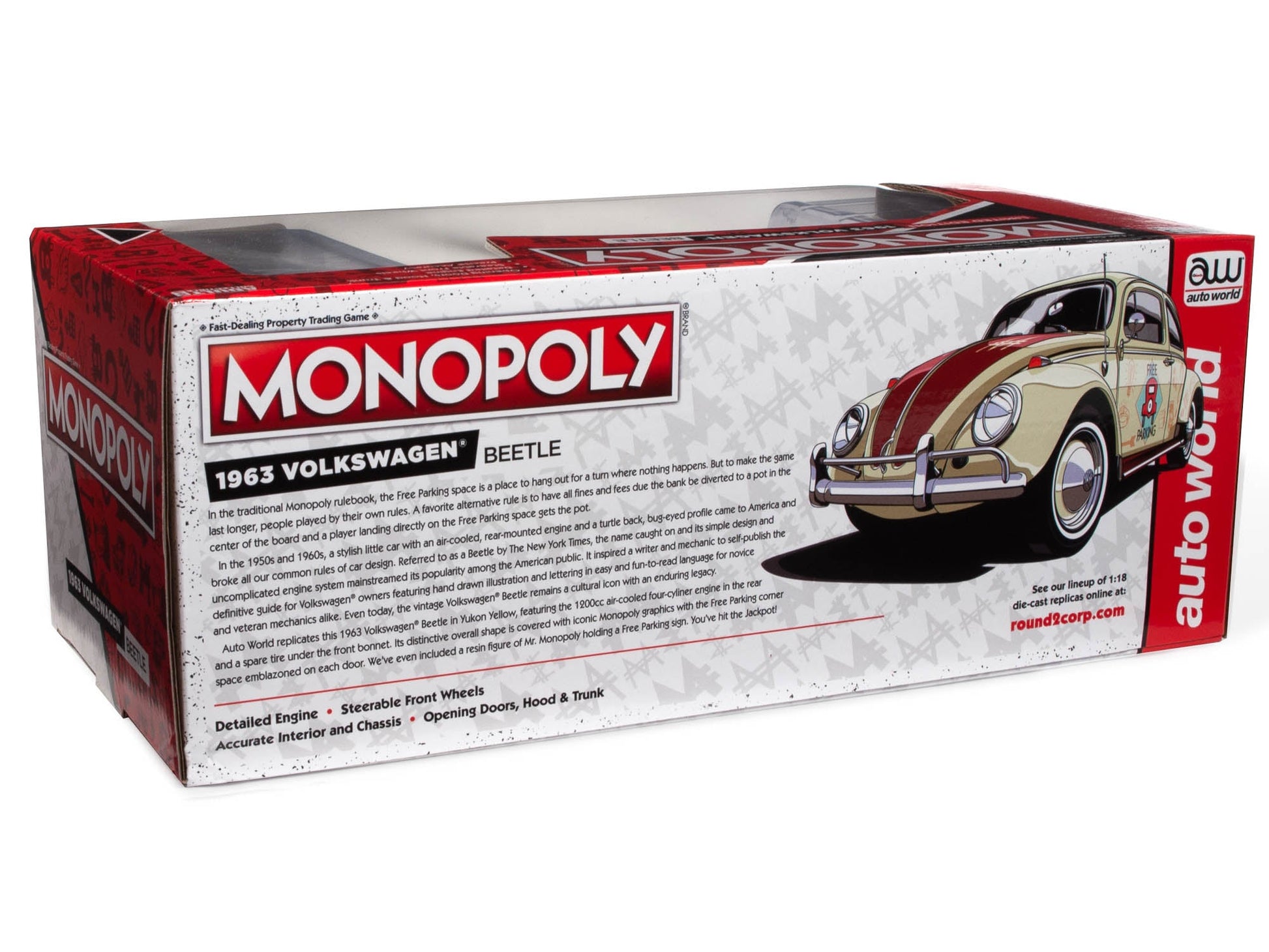 1963 Volkswagen Beetle Monopoly Free Parking 1:18 Scale
