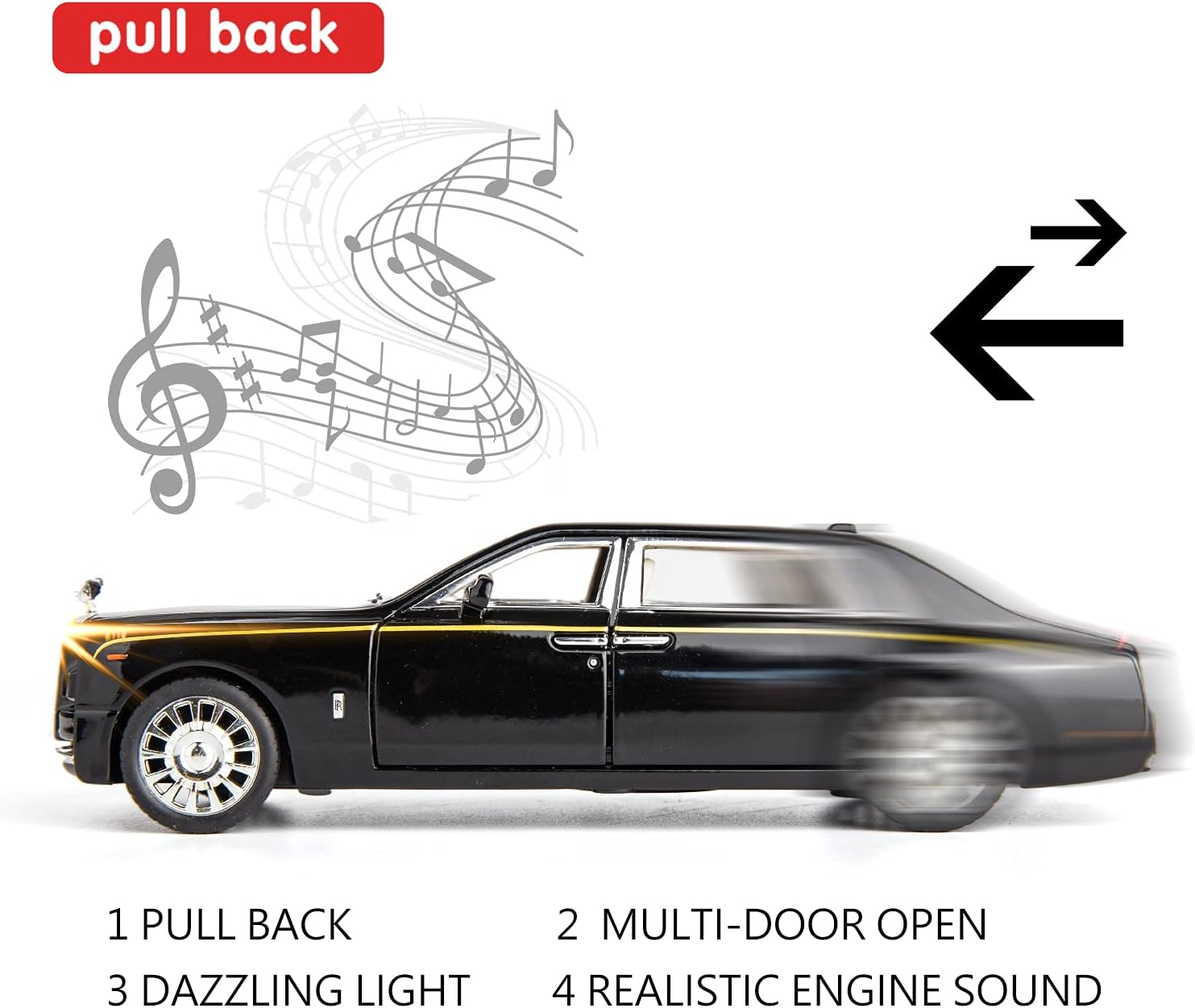 1/18 Rolls-Royce Phantom model car, titanium alloy limited edition