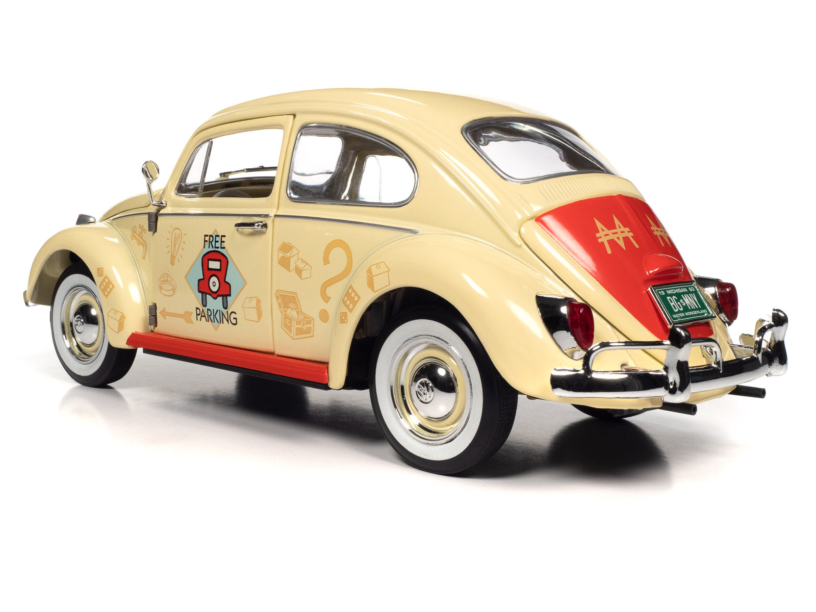 1963 Volkswagen Beetle Monopoly Free Parking 1:18 Scale